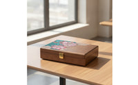 Wooden Jewelry Box Solid Wood Jewelry Box with Hinged Lid Multi-Compartment Organizer for Women, Vanity, Dresser
