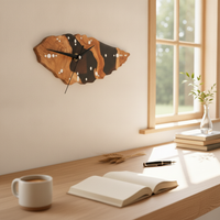 Wooden Slab Timepiece Silent Wood Wall Clock Irregular for Homeowners, Art Collectors, Study, Office