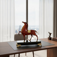 Horse Figurine with Base Tabletop Horse Figurine Equestrian for Entryway, Office