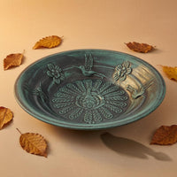 Bird Bath Feeder Bowl Tabletop Display Garden Decor Weather-Resistant