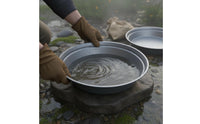 Galvanized Gold Pan Rust Resistant Gold Prospecting Pan for Hobbyists, Beginners