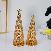 Metal Christmas Tree Candle Holder for Tea Lights