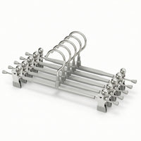 Double Layer Hanger with Clips Anti-Slip for Closet, Laundry Room