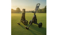 2-Wheel Golf Push Trolley Compact Golf Push Cart Trunk Friendly Smooth Rolling for Golfers