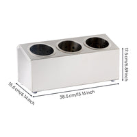 Stainless Steel Cutlery Box Drain Holes Knife and Fork Holder Easy to Clean Drainage Cutlery Stand fit Restaurants, Caterers, Restaurant, Catering