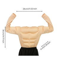 Muscle Costume Top Shaped Padded Muscle Shirt 3D for Kids