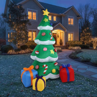 Inflatable Christmas Tree Festive Christmas Tree with Gift Boxes Inflatable Present Box Bright Holiday Display Lightweight