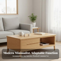 Rectangular Coffee Table with Storage Modern Minimalist Design Rectangular Center Table Nordic Design Stable Framework for Home