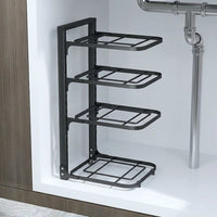 Under-Sink Storage, Carbon Steel Rack, Pot & Pan Cookware Storage, Matte Kitchen Rack