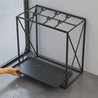 Metal Umbrella Stand Compact Water-Collecting Tray Umbrella Stand Space Saving
