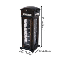Vintage-Style Miniature Telephone Booth Realistic Miniature Phone Booth Delicate Diorama Sturdy for Hobby Builders