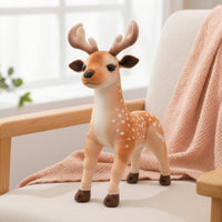 Deer Stuffed Animal Standing Deer Plushie Toy Woods-Style Cute for Children, Playroom, Nursery
