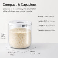 Airtight Food Storage Containers for Dry Food, Cereal Storage Containers, Kitche #variant:Pearl White