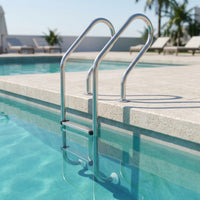 Pool Ladder with 2 Steps Anti-Slip Stainless Steel Pool Ladder Rust Resistant