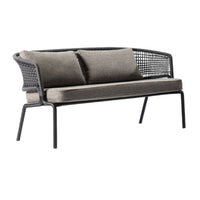 4 Pieces 4-Piece Woven Sofa Set Waterresistant Outdoor Furnishing weather-resistant Resistant for Families, Hosts, Sunroom
