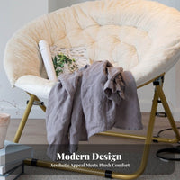 Padded moon Chair Foldable Design Folding moon Chair Space-Saving Ergonomic Comfort for Teens, Balcony, Bedroom, Living Room
