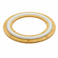 Circular Tray with Center Opening Sturdy Bamboo Serving Tray Multifunctional