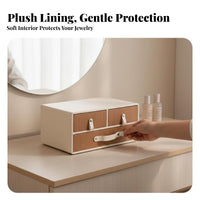 Desktop Makeup Box with Drawers particleproof Design for Dressing Table, Bedroom