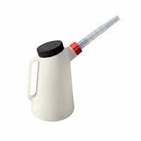 Engine Oil Jug with Scale Marks Long Spout Oil Jug Dust-Resistant Lid Automotive Storage for Workshop