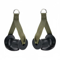 Ergonomic Exercise Handles with Metal Loop Non-Slip Cable Machine Attachments Heavy-Duty Workout Grips for Athletes