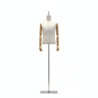 Men's Suit Display Stand Sturdy Metal Base Men's Dress Form Stand for Showroom