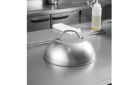 Anti-Scald Handle 9 Inch Stainless Steel Dome Reduces Splatter Round Basting Cover Rust Resistant Round Burger Cover Food Grade for Home Cooks