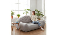 Inflatable Sofa with Backrest Foldable Inflatable Sofa Comfortable Lounge Seat for Campers, Camping, Living Room