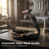 TIG Welding Torch with Nut Connector | guarding cloth Sleeve, Flexible Cable, WP-26 Welding Torch, for Workshop