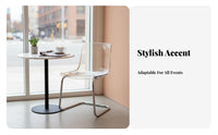 Clear Plastic Chair sturdy Transparent Accent Chair Water-Resistant for Kitchen