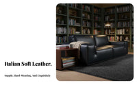 rectilinearlook Sofa Full real leather Living Room Furniture Top-Grain Cowhide Couch for Apartment Dwellers, homeowners, Home, Reception onice