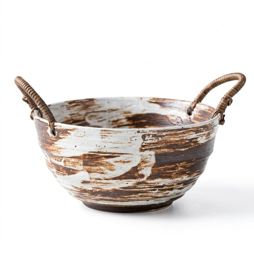 Handmade Ceramic Bowl, Vintage Green Glaze