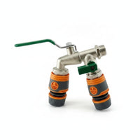 Threaded Inlet Two-Way Outlet Two-Way-Direction Hose Splitter Yard Hardware