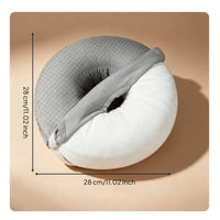 Rest Pillow with Ear Hole Zippered Waist Support Cushion Ergonomic Seating Cushion for Home