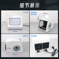 牙科氧化铝喷砂防尘箱技工防尘罩过滤箱集尘器带灯配过滤网装置