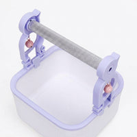 Parrot Perch Stand and Bird Training Station with Food Bowls, Desktop Bird Perch with Flat Tray Base and Play Accessories for Pet Training