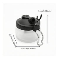 Transparent Airbrush Cleaning Bottle Compact Airbrush Bottle with Cap Sturdy Spill-Proof for Workbench, Workshop