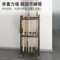 Mobile Garden Tool Storage Rack with Wheels, Metal