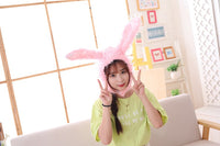 Cute Plush Rabbit Ears Hat with Long Fur for Photo Props