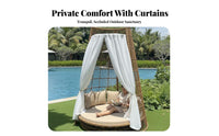Round Bowl Daybed Waterresistant Round adjustable Sunbed sun-resistant outdoorsdoor Furniture for homeowners, Hotel Managers, by the pool, retreat, Backyard