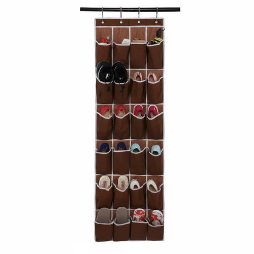 Over the Door Storage Bag Cotton Linen Material Textile Hanging Storage Pockets