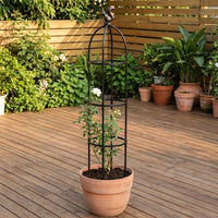 Indoor Plants Garden Trellis for Climbing Vines, Durable Plastic Plant Support and Garden Obelisk, Decorative Finial Plant Stakes, Sweet Pea