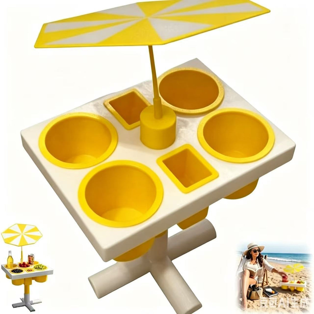 Portable Beach Table Outdoor Tray