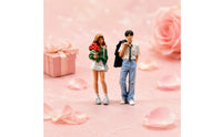 2 Pieces Miniature Couple Figure High Intricacy Hand-Painted Resin Figure