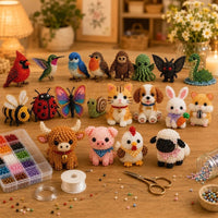 跨境新款3D Beaded Animal Craft Kit手工小动物DIY珠子套装