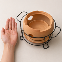 tea set with charcoal stove