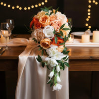 Long Trailing Design Waterfall Floral Arrangement Easy to Keep Cascade Bridal Floral Arrangement Photography Prop Event Decor Handmade for Brides, Photo Session, Ceremony