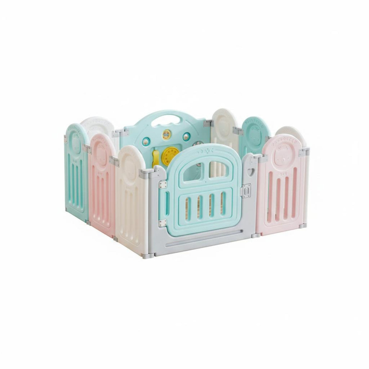 Safe Crawling Area Baby Safety Fence High Anti-Climb Design Infant Play Area Yard Toxin-Free Safe Portable Play Yard Breathable Mesh for Toddlers