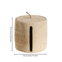 Toilet Paper Holder with Rope Handle Matte Toilet Paper Holder with Lid Space-Saving Dispenser for Washroom, Countertop