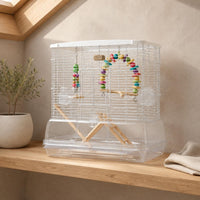 Large Bird Breeding Cage Water-Resistant Clear Acrylic Bird Cage Easy to Clean