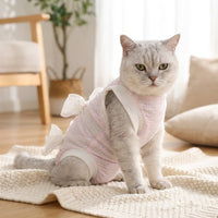 Cat Recovery Suit Post Surgery for Unisex Adult or Kitten, Fastener Closure Suit Post Op, Anti-Lick and Anti-Scratch Casual Style Other Material